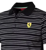 Ferrari Polo, a rayas, negro, 2011