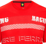 Camiseta gráfica Ferrari para hombre, roja