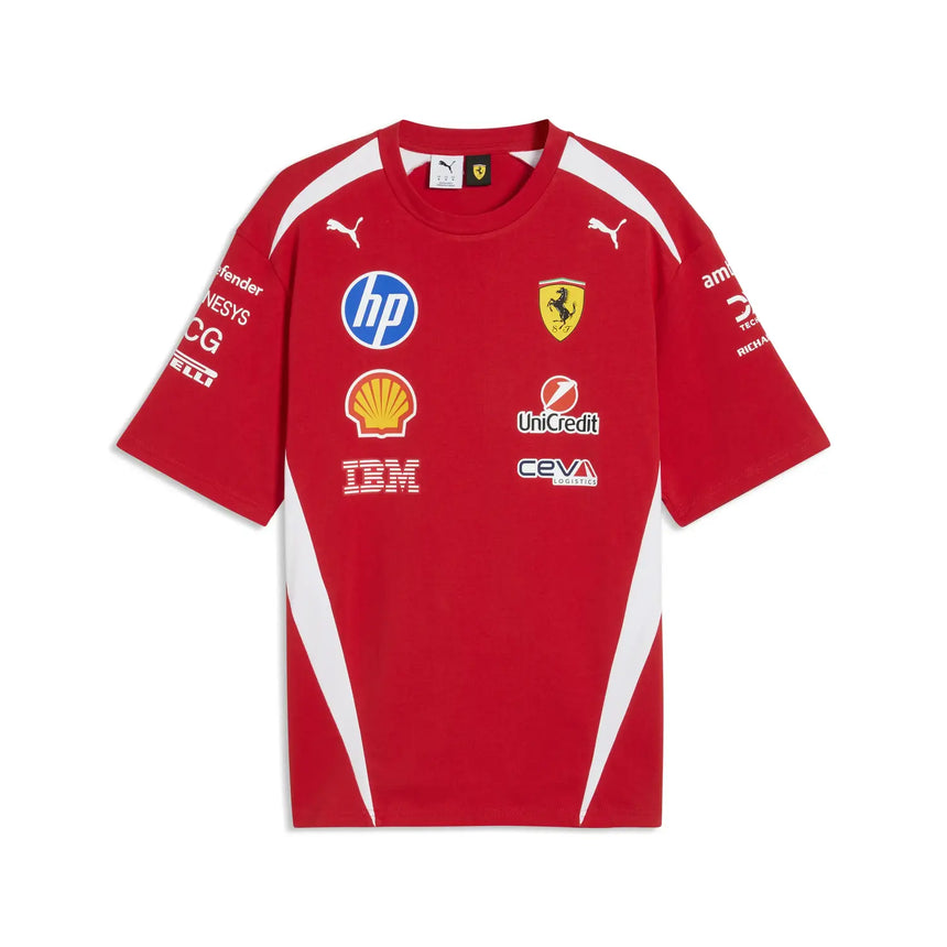 Ferrari t-shirt, team, drivers authentic, red, 2026