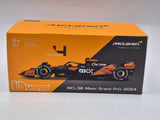 McLaren model car, Bburago, Lando Norris, Miami livery, acryl box, MCL38 🔥