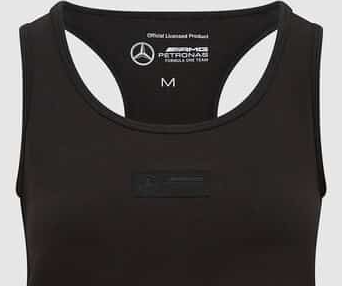 Camiseta deportiva Mercedes Stealth para mujer, color negro