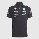 Mercedes polo, team, engineers, adidas, black, 2026