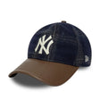 New York Yankees cap, loden leather, New Era, 9TWENTY, brown