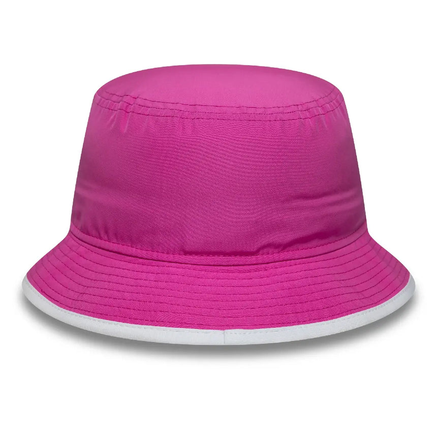 Pink bucket hat with flat view