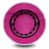 Pink bucket hat inside view