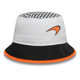 McLaren Checkered Tapered Bucket Hat, White 🔥