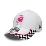 Visa RB cap, checkerboard, 9FORTY, New Era, white