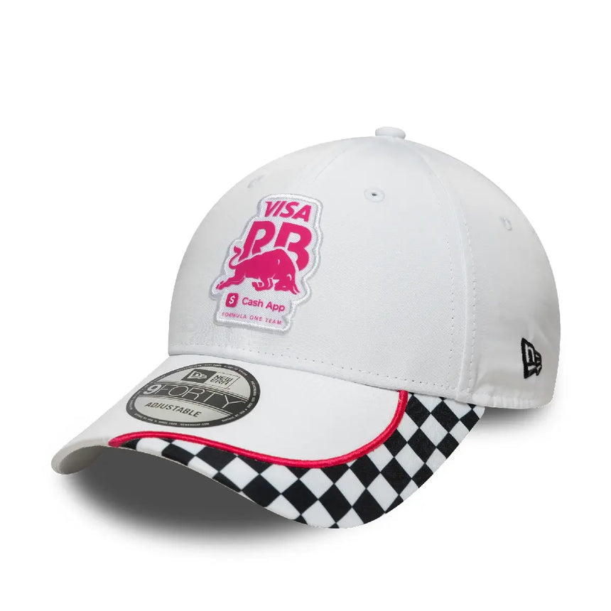 Visa RB cap, checkerboard, 9FORTY, New Era, white